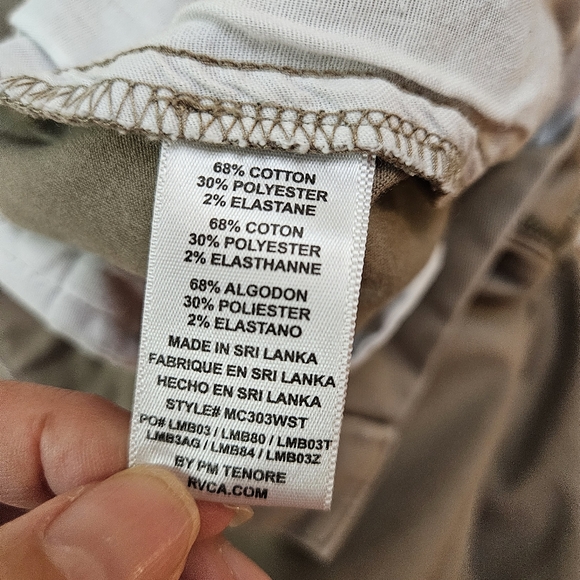 RVCA Weekend Stretch Pants Dark Tan With Pockets Mens size 30 - Picture 7 of 10